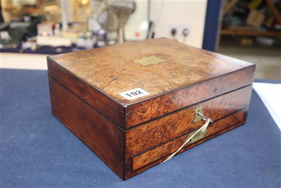 A 19th century birds eye yew artists paint box by R.Ackermann